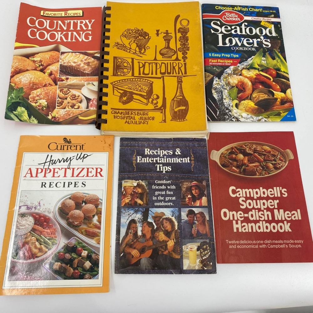 Lot of Vintage Cookbooks, Booklets, Recipes Cooking Tips Country Italian Seafood - Picture 2 of 9